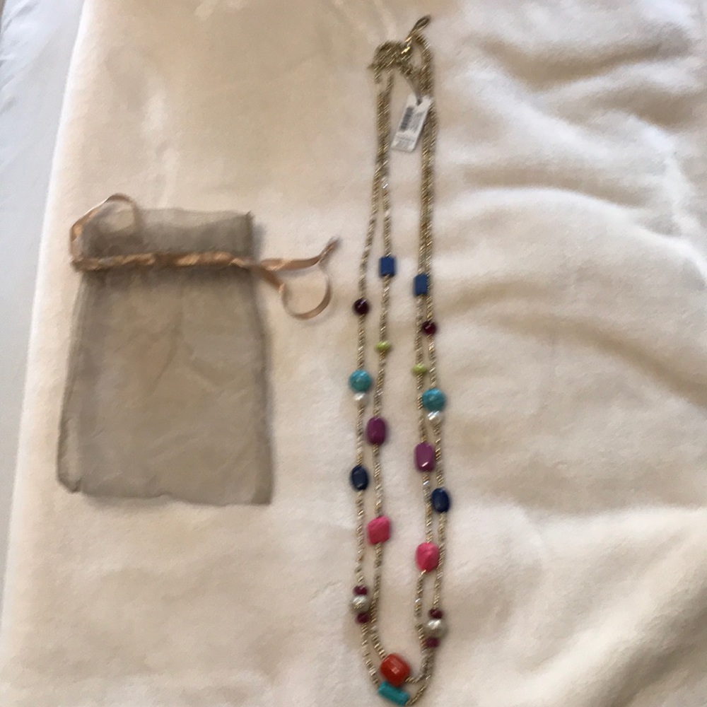 NWT. Multi color long necklace.
